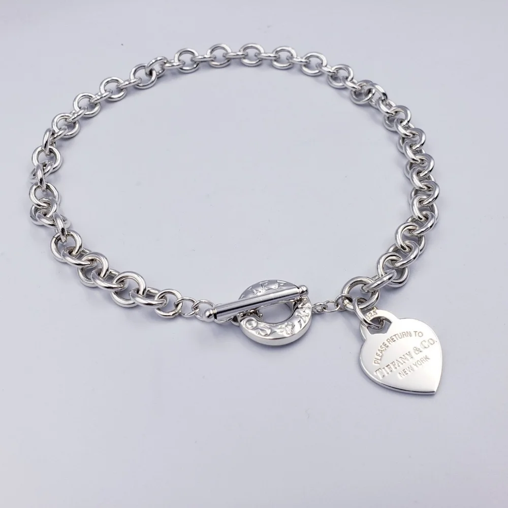 SOLD ON MERC✨️🩵 TIFFANY & CO. Heart Tag Choker Necklace 🩵✨️ - Picture 9 of 9